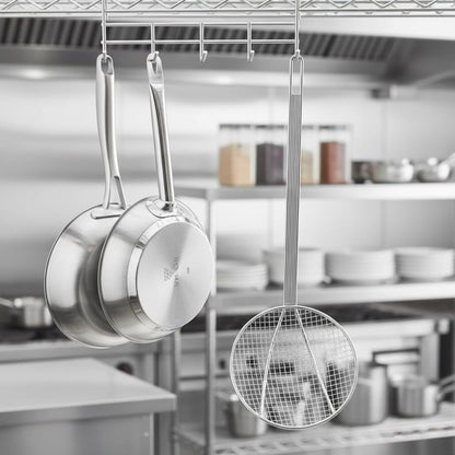 TrueCraftware- 12 Inch Round Wire Skimmer Nickel Plated- Mesh Strainer Skimmer Spoon for Cooking Draining Pasta Noodles Vegetables Rice Quinoa