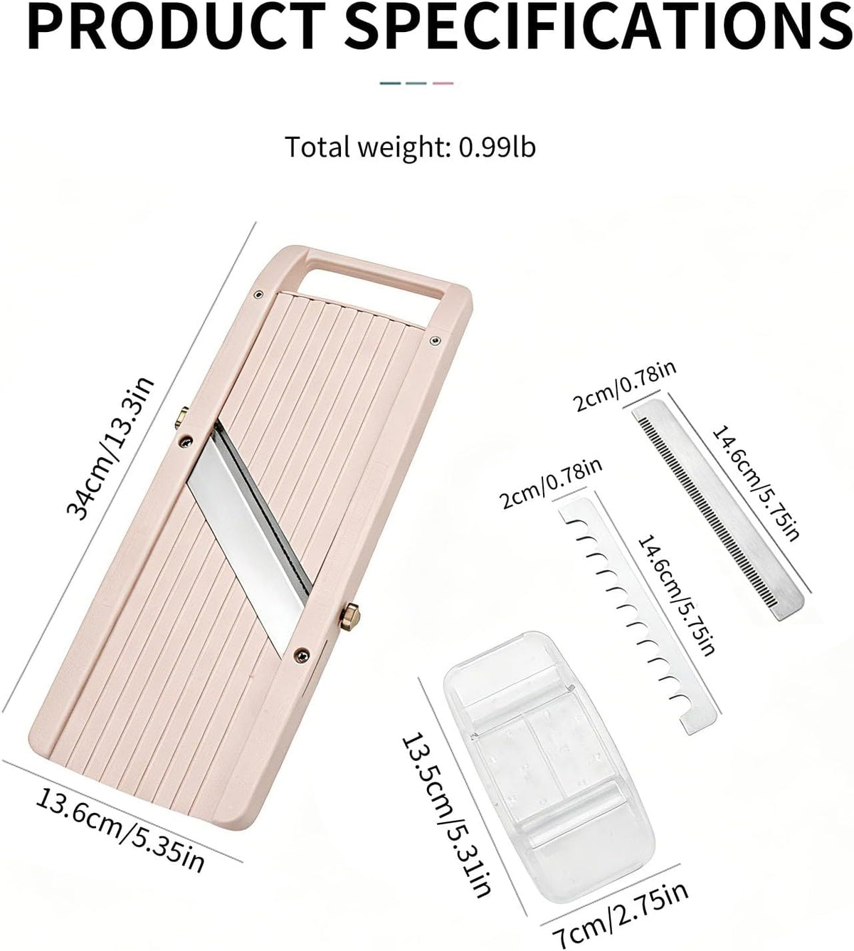 Mandoline Slicer for Kitchen, Upgrade Slicer for Vegetable, Professinal Japanese Vegetable Cutter with 4 Stainless Steel Blades