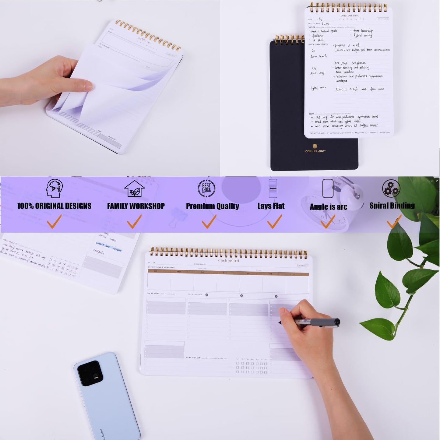 Weekly Meal Planner with Recipes and Grocery List Magnetic Notepad For Fridge - 8.5x11'' Menu Planning Pad With 54 Sheets Tear Off Shopping List For Family Dinner Menu and Meal Prep Planning