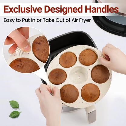 CAKETIME Silicone Mini Muffin Pan, 24 Cups Nonstick Mini Cupcake Pan for Baking Muffin, Cupcake, Egg Bites, Fat Bomb, 1 Pack Confetti