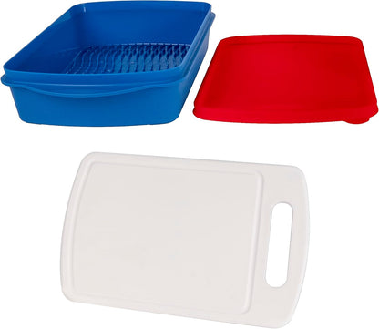 Mr. Bar-B-Q - Prep and Slice Tray Set (Includes Built-in Cutting Board + Marinade Container)