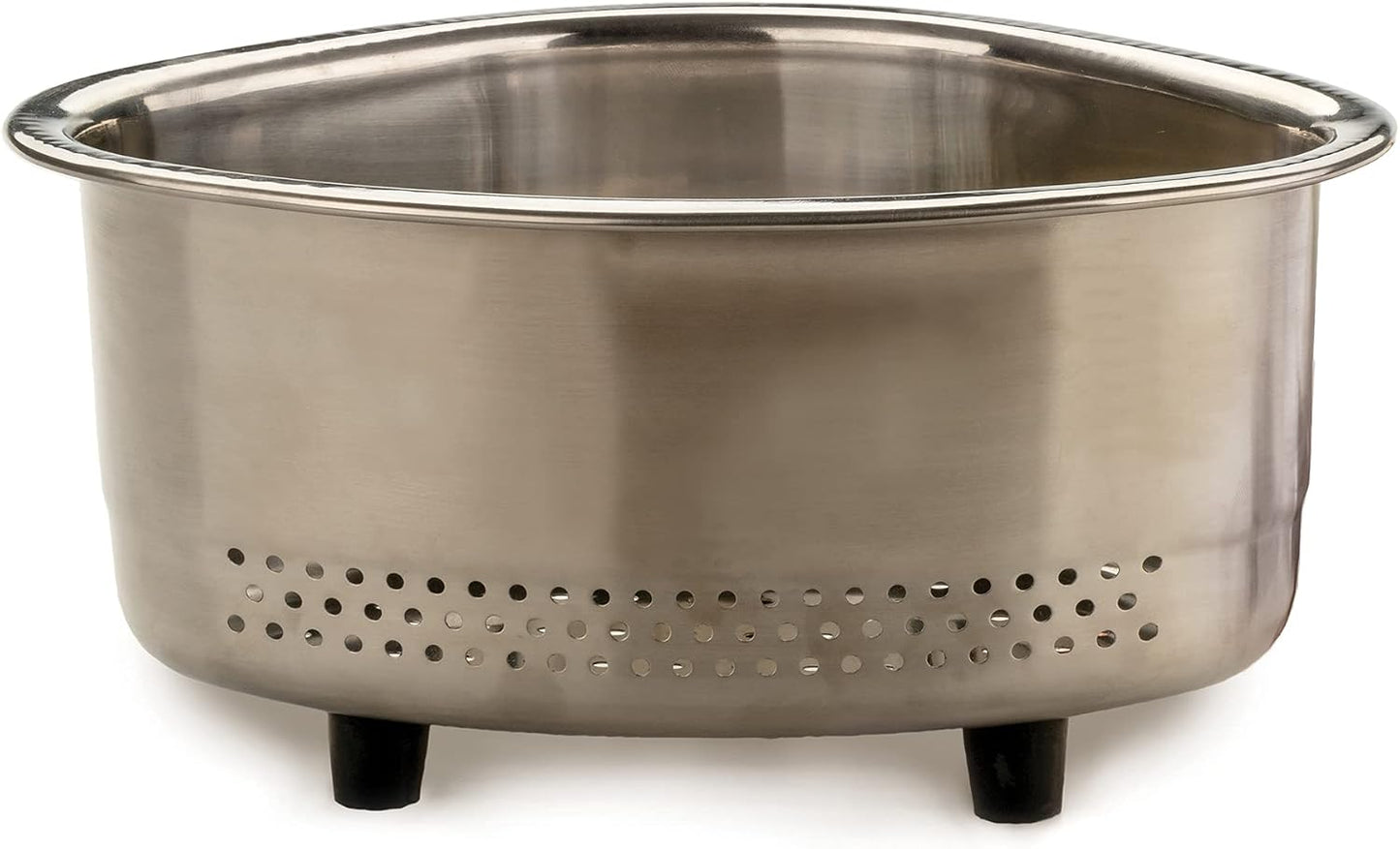 RSVP International Endurance® In-Sink Mesh Colander Strainer Basket, 3 Quart | Organize Sponges, Collect Food Scraps | Dishwasher Safe | Small Corner Basket | Steaming, Draining & Rinsing