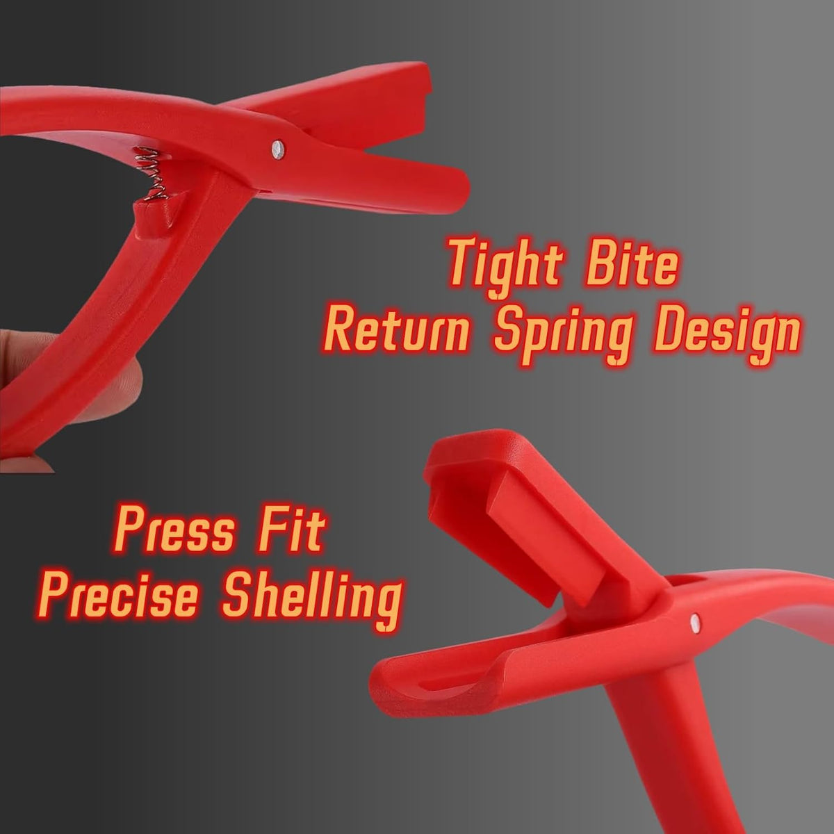 Crawfish Peeler, Crawfish Shucker, Crawfish Sheller Tool for Peeling Cooked Shrimp Tails, Universal Crayfish Shelling Device, Shrimp Peeler Seafood Tool Portable Lightweight Kitchen Gadgets(Red） (3)