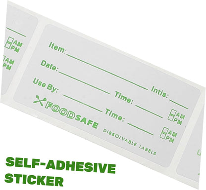 KICHOUSE Food Storage Date Labels Stickers Removable Expiration Stickers for Fridge Containers Self-Adhesive Kitchen Labels for Safe Food Organization