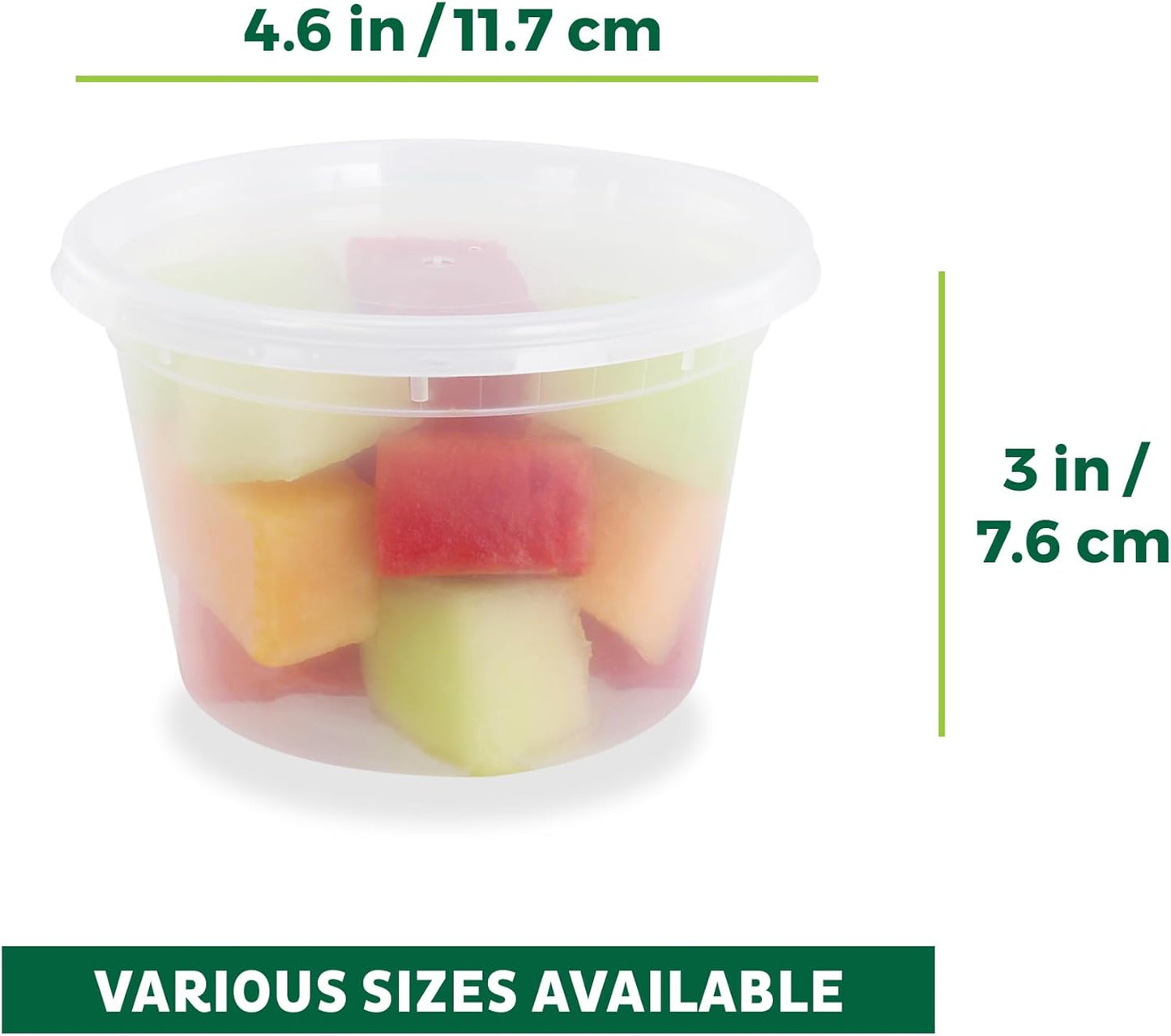Freshware Food Storage Containers [240 Set] 16 oz Plastic Deli Containers with Lids, Slime, Soup, Meal Prep Containers | BPA Free | Stackable | Leakproof | Microwave/Dishwasher/Freezer Safe