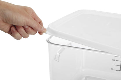 Rubbermaid Commercial Products Space Saving Square Food Storage Container 6 Quart Clear for Kitchen/Sous Vide/Meal Prep