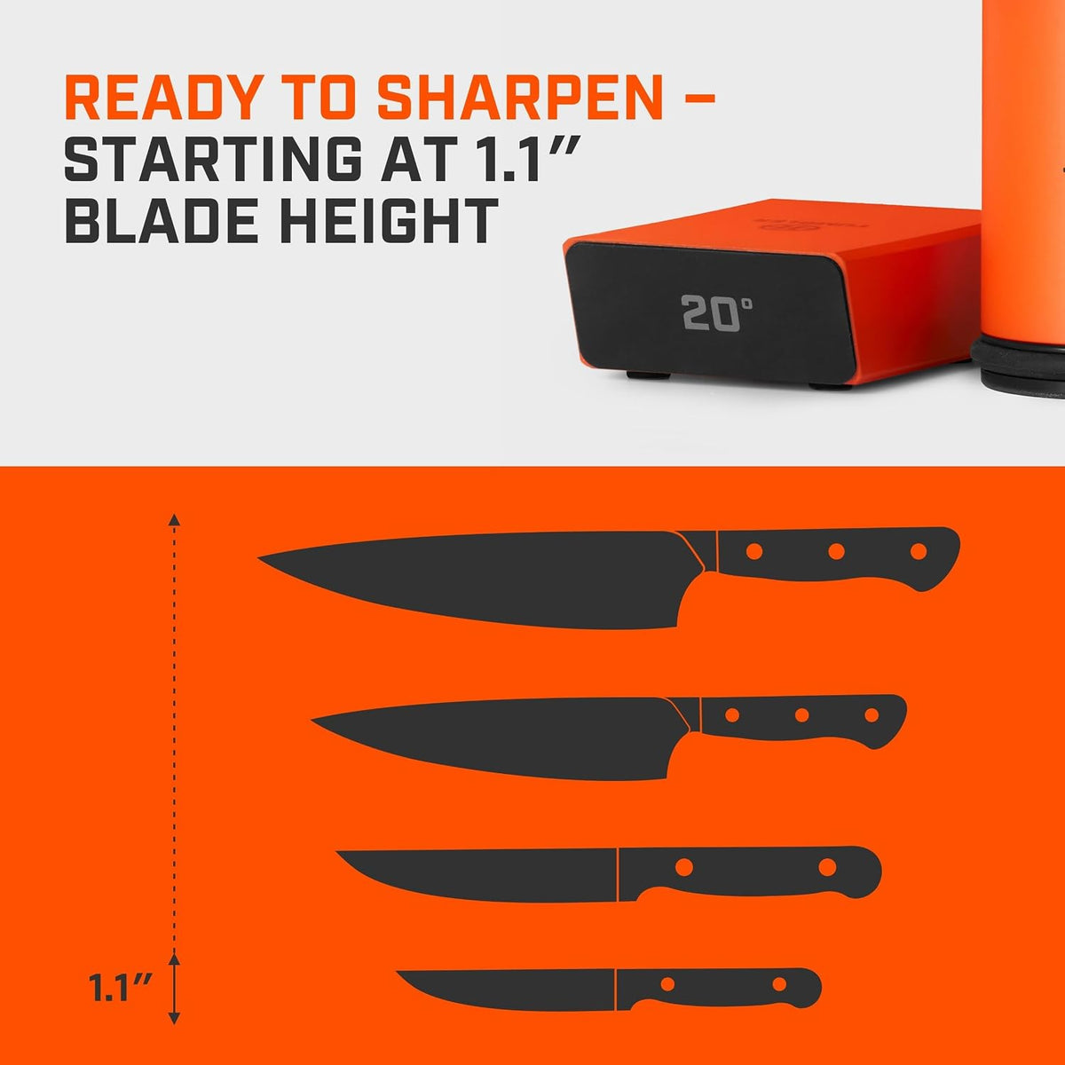 TUMBLER Pro Rolling Knife Sharpener™ (Orange)
