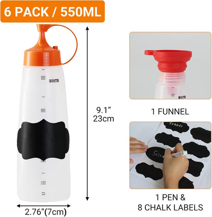 32 oz / 1000 ml Plastic Squeeze Bottles 3-Hole