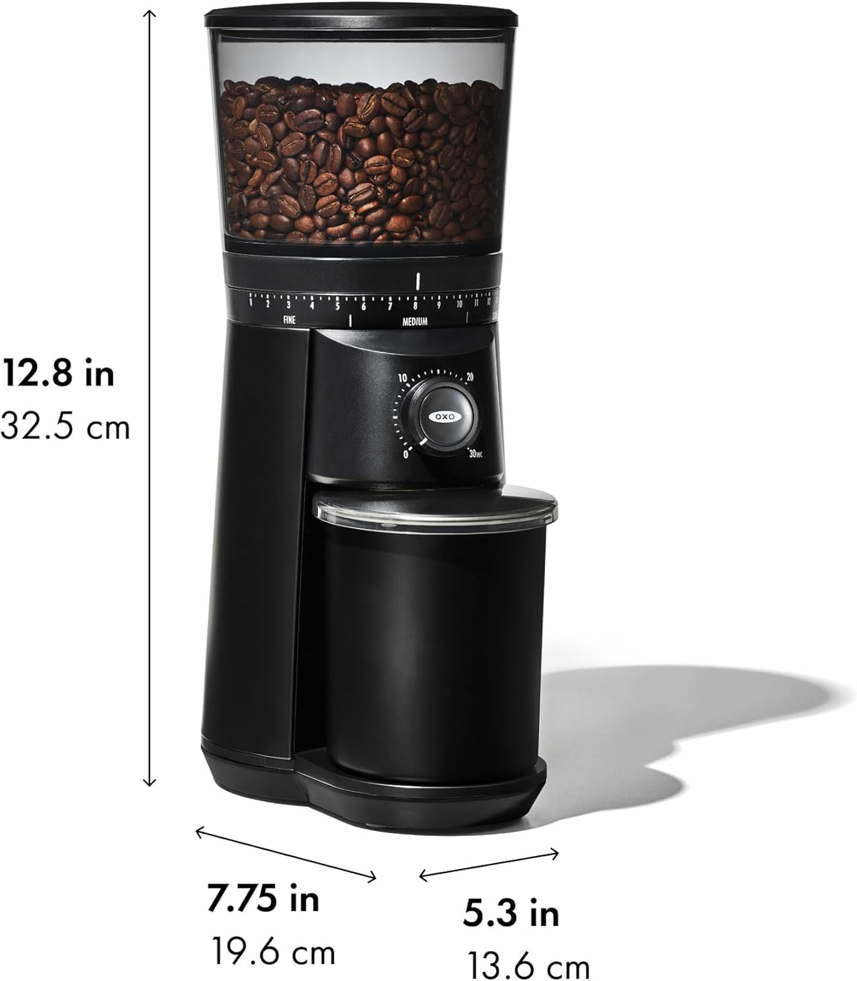 OXO Brew Conical Burr Electric Coffee Bean Grinder - 12 Oz, Matte Black