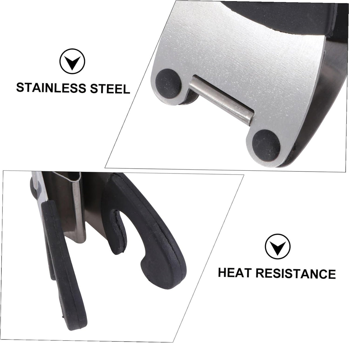 2 Pack Stainless Steel Pot Clip Spoon Holder for Cooking