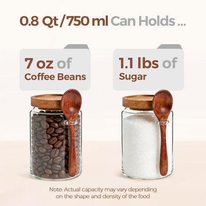 ComSaf 2Pcs (4.2Qt) Wide-Mouth Flour Sugar Storage Containers - Include Scoops & Labels, Easy to Scoop & Airtight, Large Glass Jar for Bakers to Store Bulk Flour, Rice, and Dry Goods in Kitchen Pantry