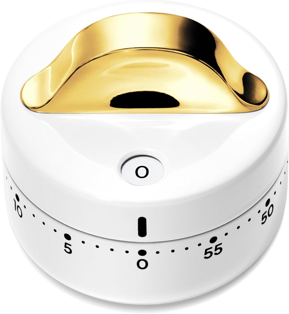 Caraway Mechanical Kitchen Timer, Stainless Steel 60 Minute Wind Up Timer