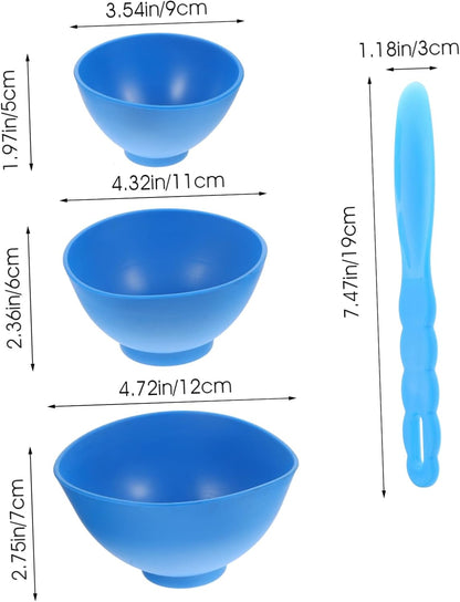 6-Piece Silicone Mixing Bowl Set Reusable Plaster Mixing Bowls Stirring Stick Small for Lab Use Easy to Clean and Sturdy