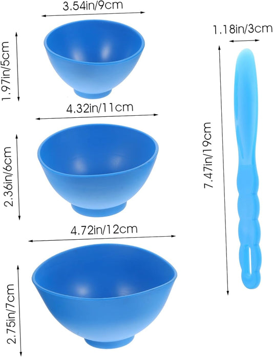 6-Piece Silicone Mixing Bowl Set Reusable Plaster Mixing Bowls Stirring Stick Small for Lab Use Easy to Clean and Sturdy