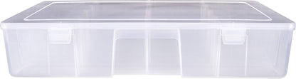 ArtBin Large Solutions Box Clear Art & Craft Organizer with Dividers - Plastic Storage Case for Convenient and Versatile Storage - Ideal for Various Craft Supplies