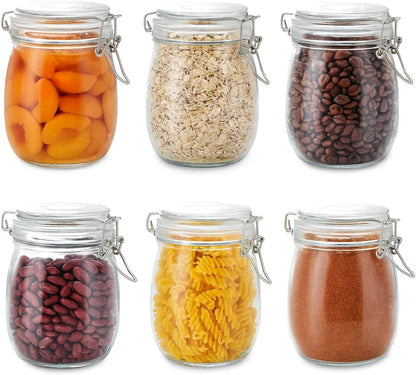 Spice Jars Set of 6, 4 oz Glass Spice Jars with Airtight Lids and Labels, Small Seasoning Jars for Spices, Herbs, Kitchen Spice Organizer