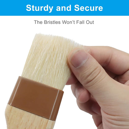 LALOFE Pastry Brush Natural Bristle Set, 1 & 1.5 Inch