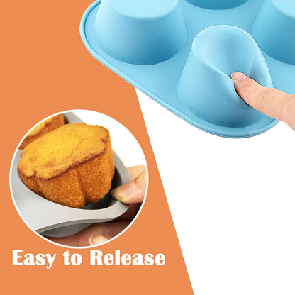 24 Cups Silicone Mini Muffin Pan Set, Nonstick Mini Cupcake Pans, BPA Free Small Muffin Tin for Baking, Set of 2 (Green+Purple)