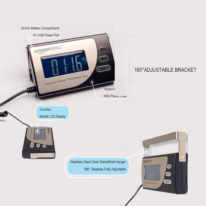 Amazon Basics Digital Postal Shipping Scale with Tare Function, AC Adapter, 65 lb Capacity, 0.1 oz Readability, LCD Display, Black