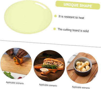 Hemobllo Round Portable Cutting Board Non Smell Food Safe PP Kitchen Mat for Fruit Vegetable Meal Prep