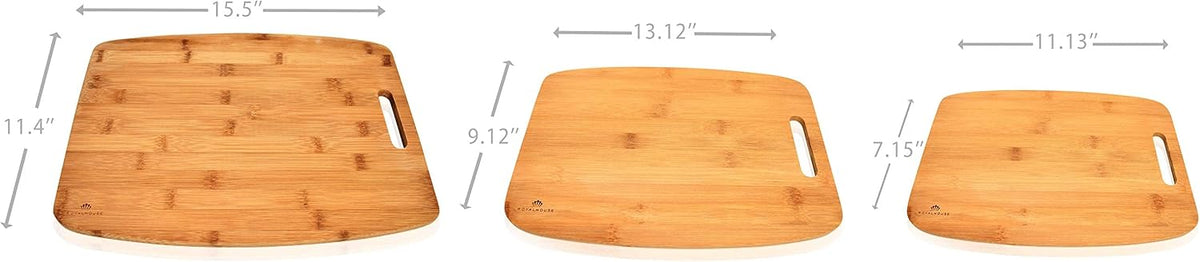 RoyalHouse Large Premium Natural Bamboo Bread Cutting Board