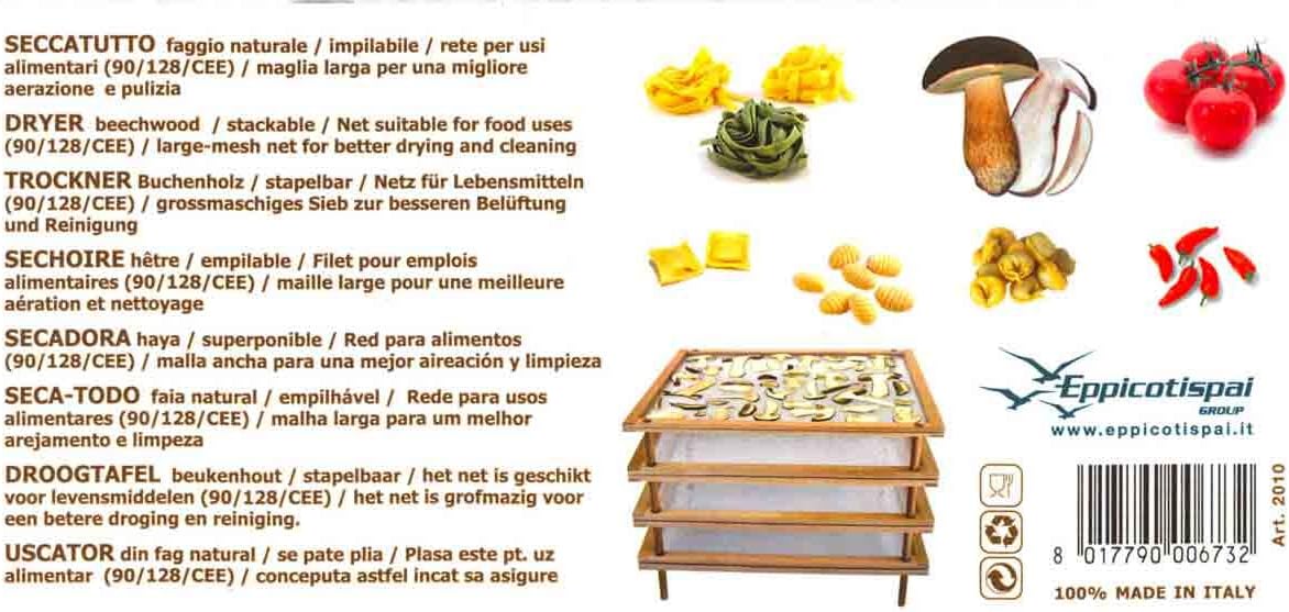 Eppicotispai Beechwood Stackable Food Dryer with Net