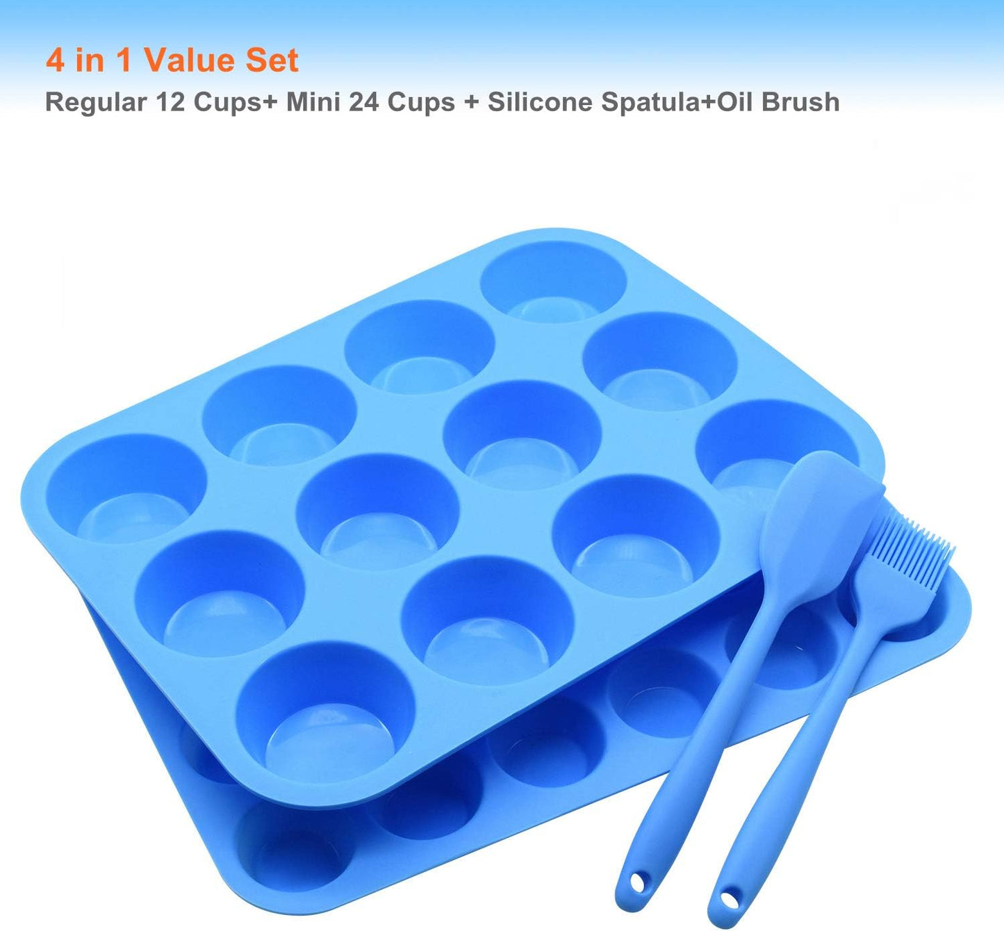 2Pack Silicone Muffin Pans with Metal Reinforced Frame,12 Cup Regular Size Silicone Cupcake Pan,Muffin Tin,Nonstick Cupcake Baking Molds for Muffins,Cupcakes,Egg Bites,BPA Free (2Pack Red)