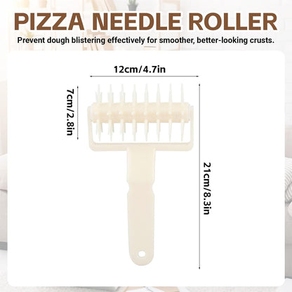 Pizza Dough Docker, Plastic Pastry Roller with Spikes, Docking Tool for Home and Kitchen