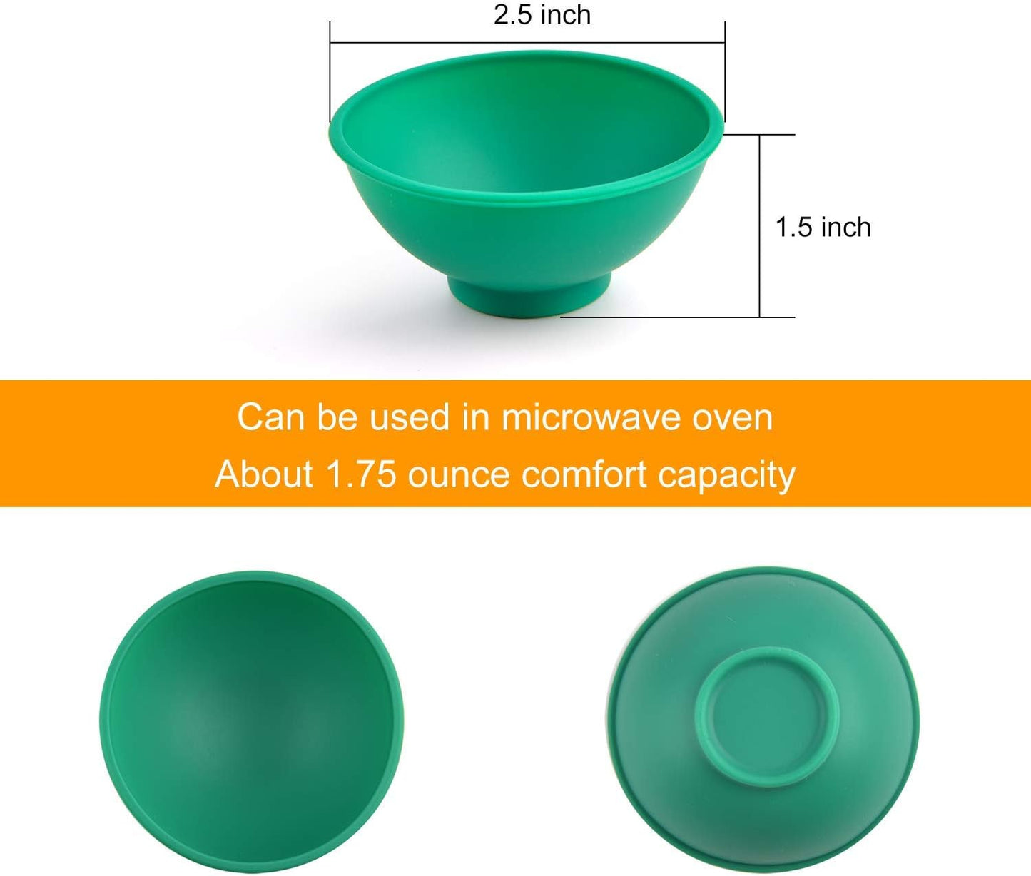 Coopay 16 Pieces Mini Silicone Pinch Bowls Colorful Heat Resistant Snack Prep and Serve Bowls, Unbreakable, Flexible, 1.75 Oz (Mixed Colors)