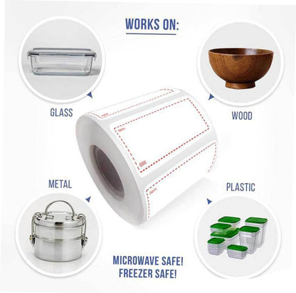 STOBOK 3rolls Eco-Friendly Kitchen Food Date Stickers Non-Toxic Labels for Containers Pantry Expiration Dates