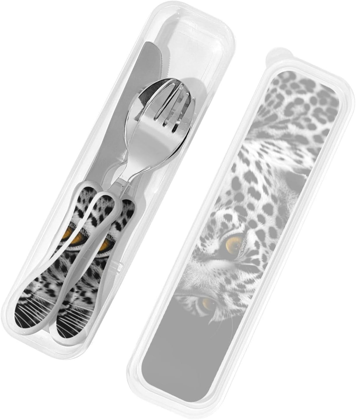 3-Piece Kids Silverware Set With Storage Case, Stainless Steel Reusable Children Safe Knife Spoon Fork Set Samurai Children Flatware Set For Kids Lunch Box