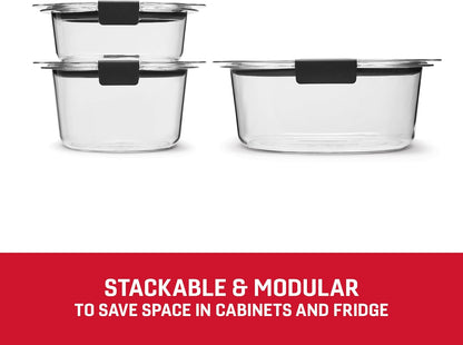 Rubbermaid Brilliance BPA Free 44-Piece Food Storage Containers Set Airtight Leak-Proof with Lids for Meal Prep Lunch and Leftovers