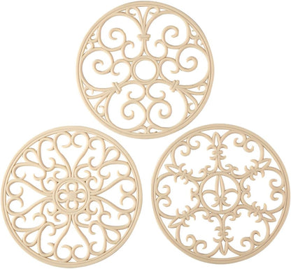 Silicone Trivet Mat - Hot Pot Holder Hot Pads for Table & Countertop - Teapot Trivet Kitchen Trivets - Non-Slip & Heat Resistant Modern Kitchen Hot Pads for Pots & Hot Dish Navy Blue Trivet Set of 3