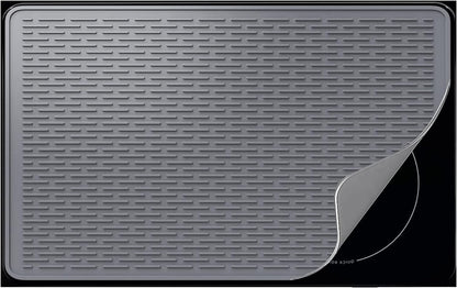 Stove Top Cover for Electric Stove- Range Covers for Electric Stove,Silicone XXL Dish Drying Mat, Glass Cooktop Covers, Flat RV Range top Mats (Black, 28"x20")