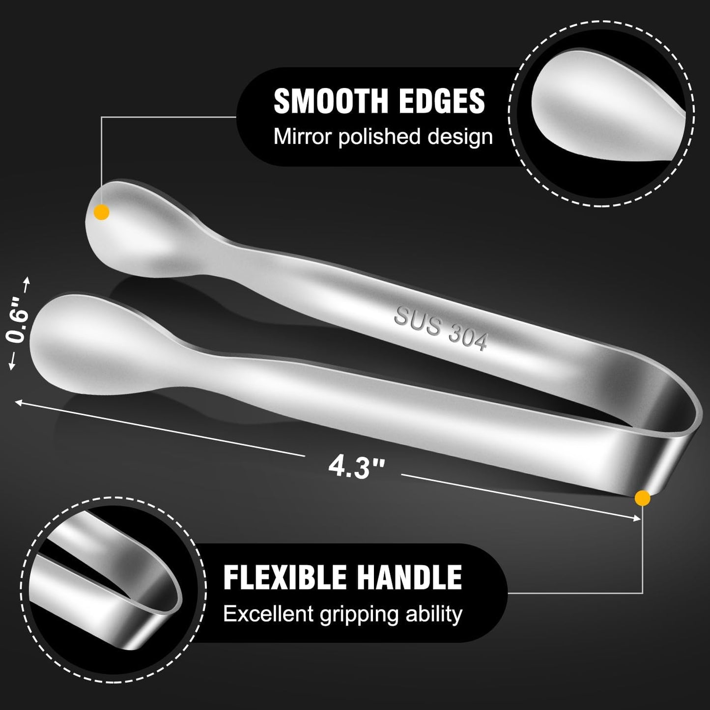 Metal Tongs For Cooking Up To 600°F Kitchen Tongs 2PCS - 9", 12 inch