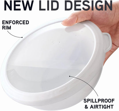 COOK WITH COLOR Mixing Bowls with Lids - 12 Piece Plastic Nesting Bowls Set includes 6 Prep Bowls and 6 Lids, Microwave Safe Mixing Bowl Set, Pink Embossed - Colors B