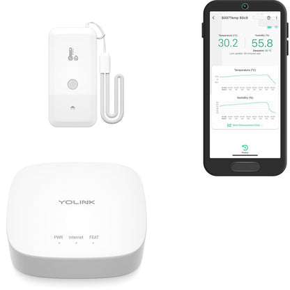 YoLink Freezer Thermometer Hygrometer Kit: + Hub