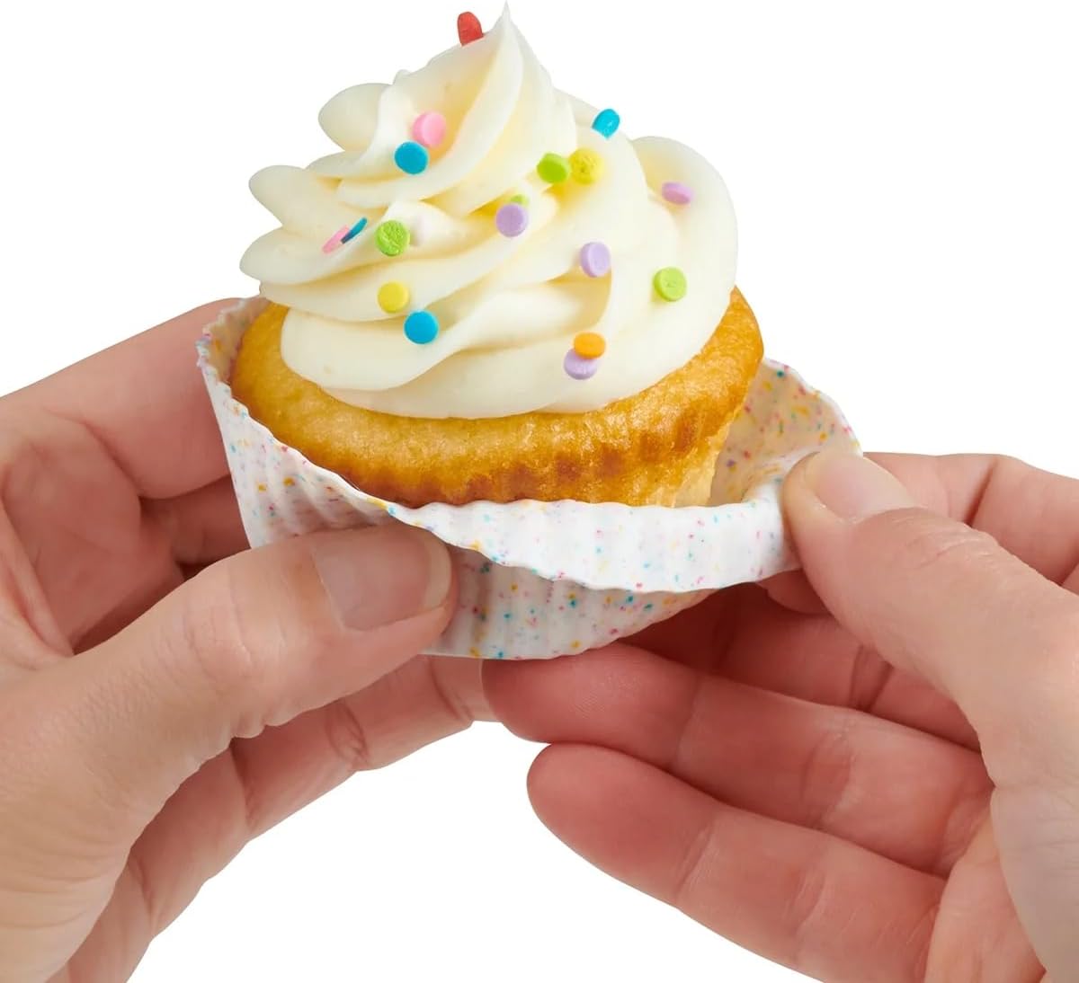 Reusable Silicone 12 Count Standard Muffin, Cupcake, or Snack Baking Cups Muffin Liners, Multi-Color Confetti, Dishwasher Safe