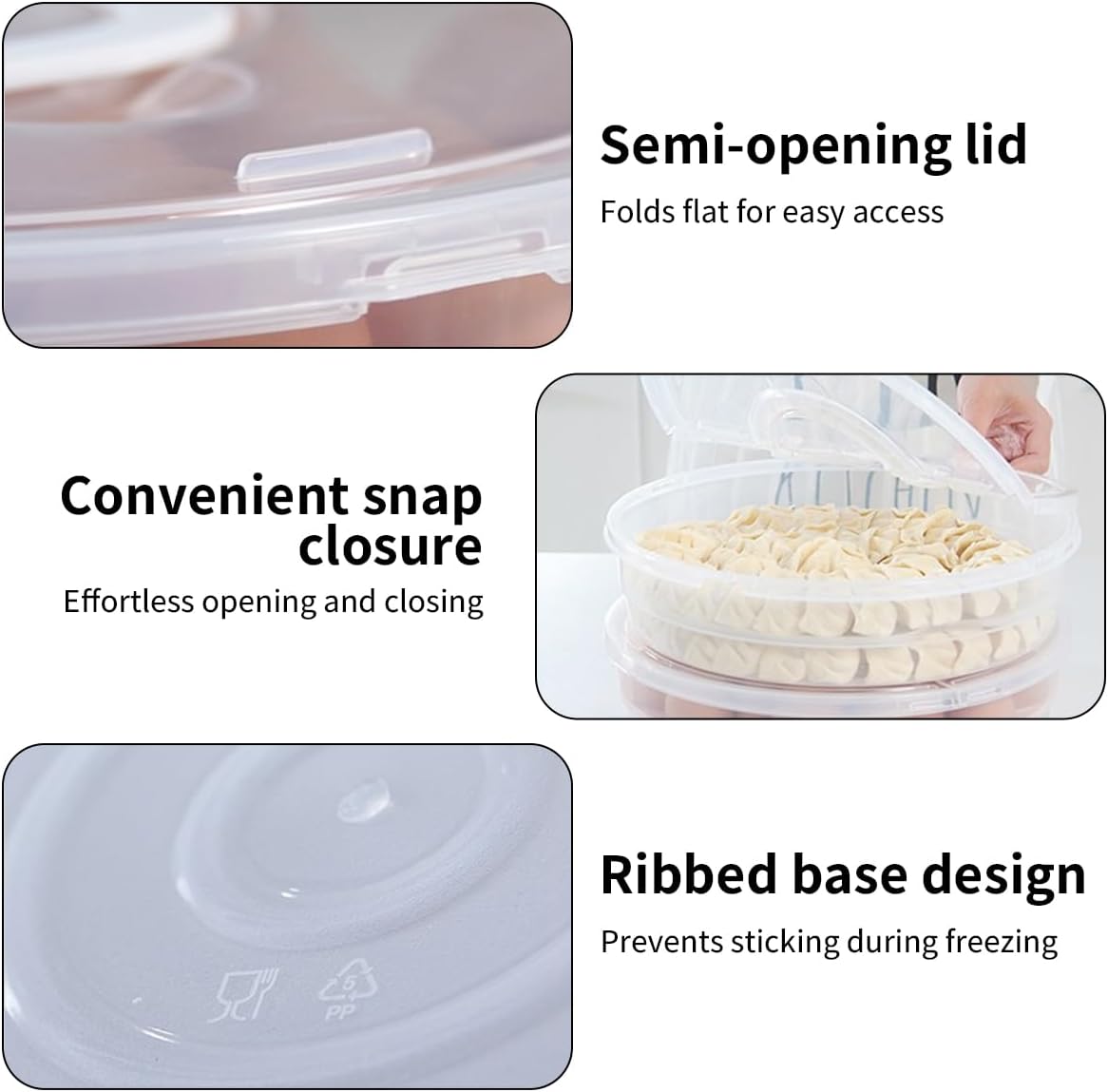 2 Pack 12 Inch Pie Carrier with Lid and Handle Reusable 2 Compartments Food Storage Container Plastic Pizza Storage Containers Round Pie Keeper for Cake Cheesecake Tortilla
