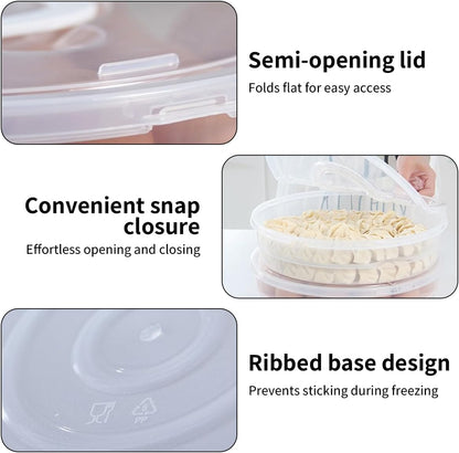 2 Pack 12 Inch Pie Carrier with Lid and Handle Reusable 2 Compartments Food Storage Container Plastic Pizza Storage Containers Round Pie Keeper for Cake Cheesecake Tortilla