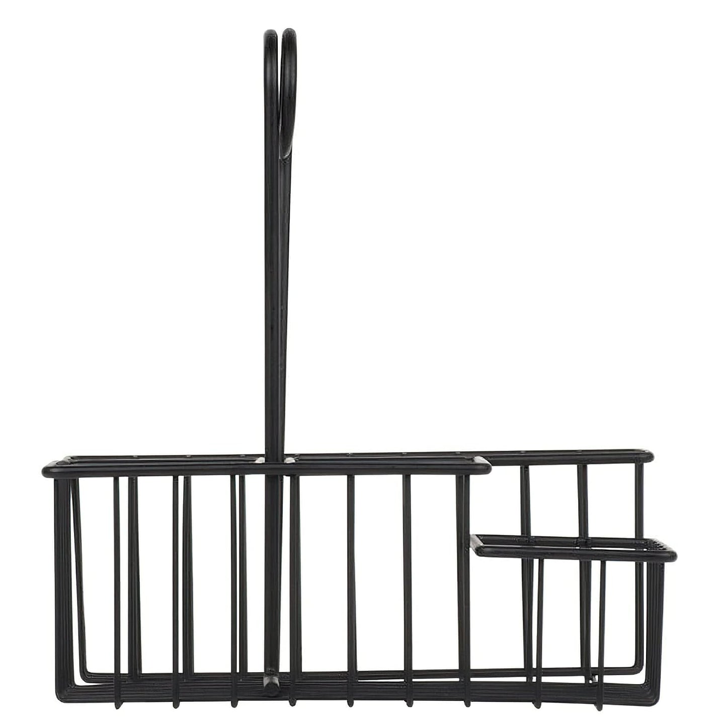 G.E.T. 4 Compartment Condiment Caddy, Teflon Coated, 8" x 6.5", Black (Pack of 12)