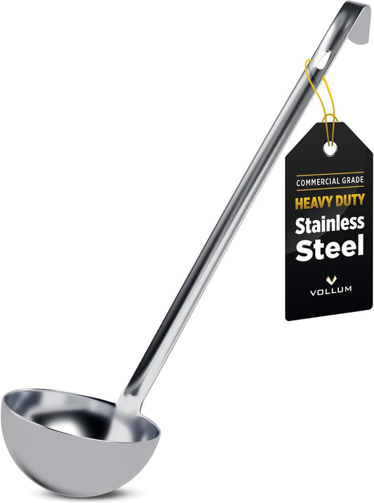 Vollum Stainless Steel Ladle Heavy Duty Commercial 8 Oz