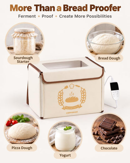 Bread Proofing Box, 36L Foldable Dough Proofer with 99H Timer