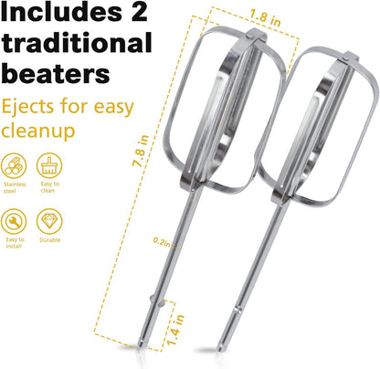 2Pcs stainless steel Hand Mixer Beaters Attachments for Hamilton Beach