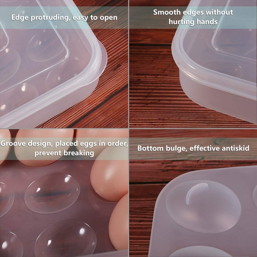 77L Food Storage Container, (3-Pack) Plastic Food Containers with Removable Drain Plate and Lid Deviled Egg Containers with Lid, (Set of 2), Plastic Deviled Egg Carrier Tray for 60 Eggs Handle