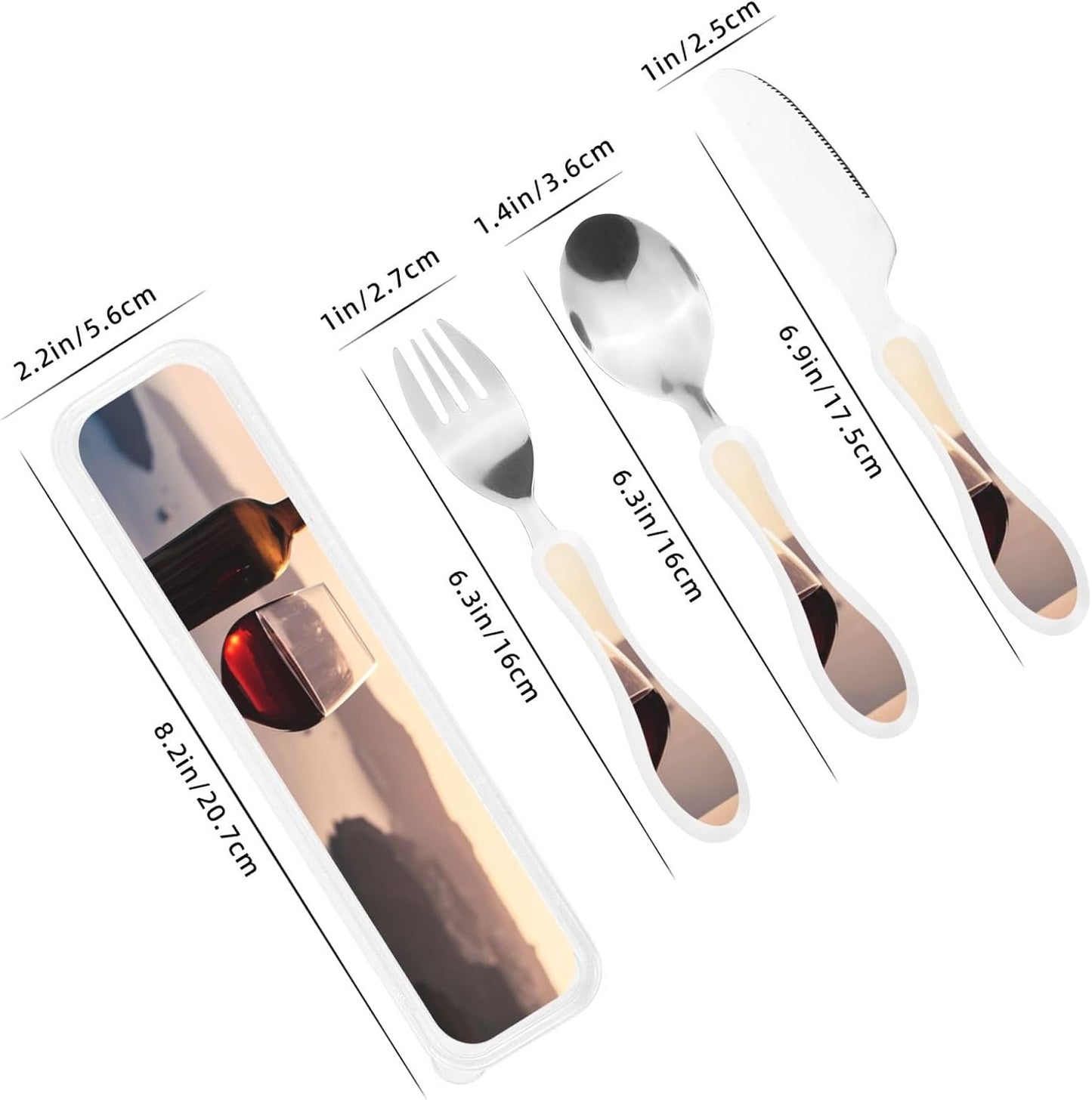3-Piece Kids Silverware Set With Storage Case, Stainless Steel Reusable Children Safe Knife Spoon Fork Set Insects Love Children Flatware Set For Kids Lunch Box