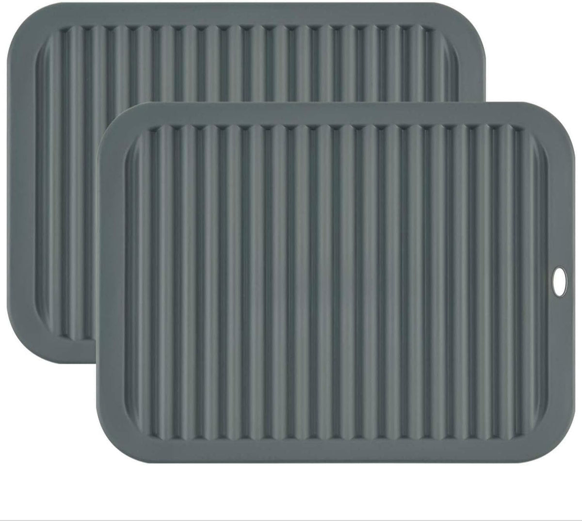 Silicone Hot Pads for Kitchen, Trivets for Hot Pots and Pans, Multi-Purpose Trivets for Quartz Countertops, Non Slip Trivet Mat, Silicone Mats for Kitchen Counter Pot Holders Set 2 Black