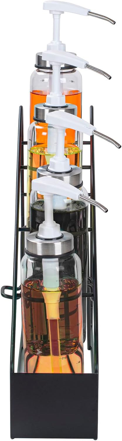 RW Base Black Iron Horizontal Portion Cup / Lid Organizer - 3 Section - 8 1/4" x 3" x 6" - 1 count box