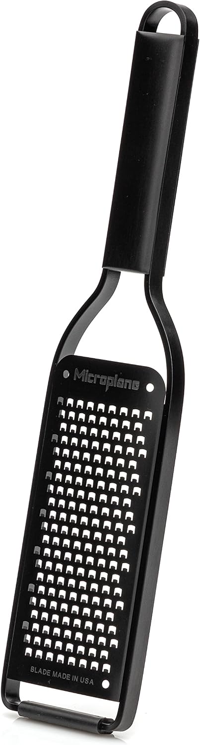 Microplane Kitchen Zester Grater with a Stainless-Steel Blade - Made in USA, for citrus, parmesan, ginger, chocolate & nutmeg from the Black Sheep Series