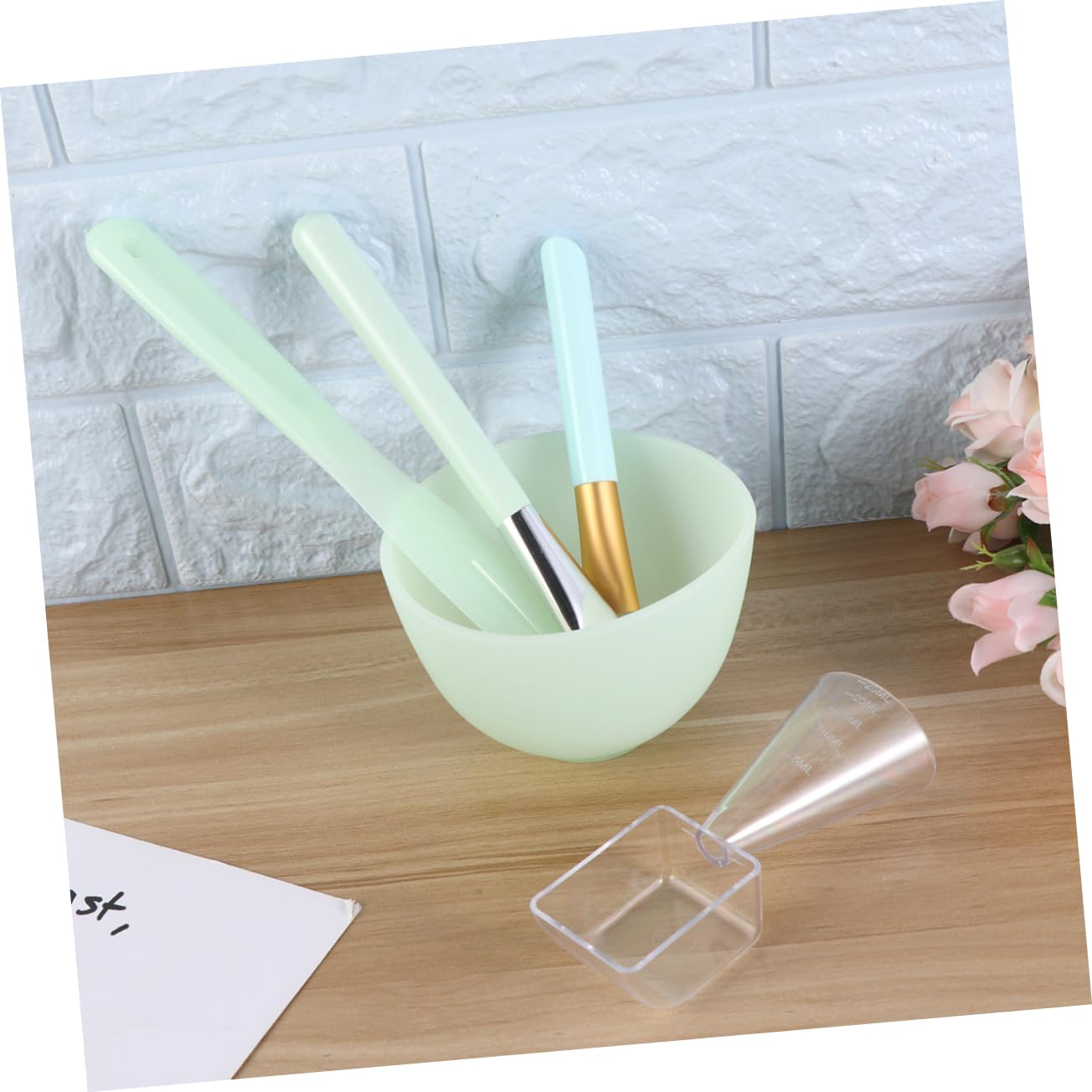 5pcs Diy Face Mask Kit Facial Mask Mixing Bowls Silicone Bowl Set Facial Stick Tool for Makeup